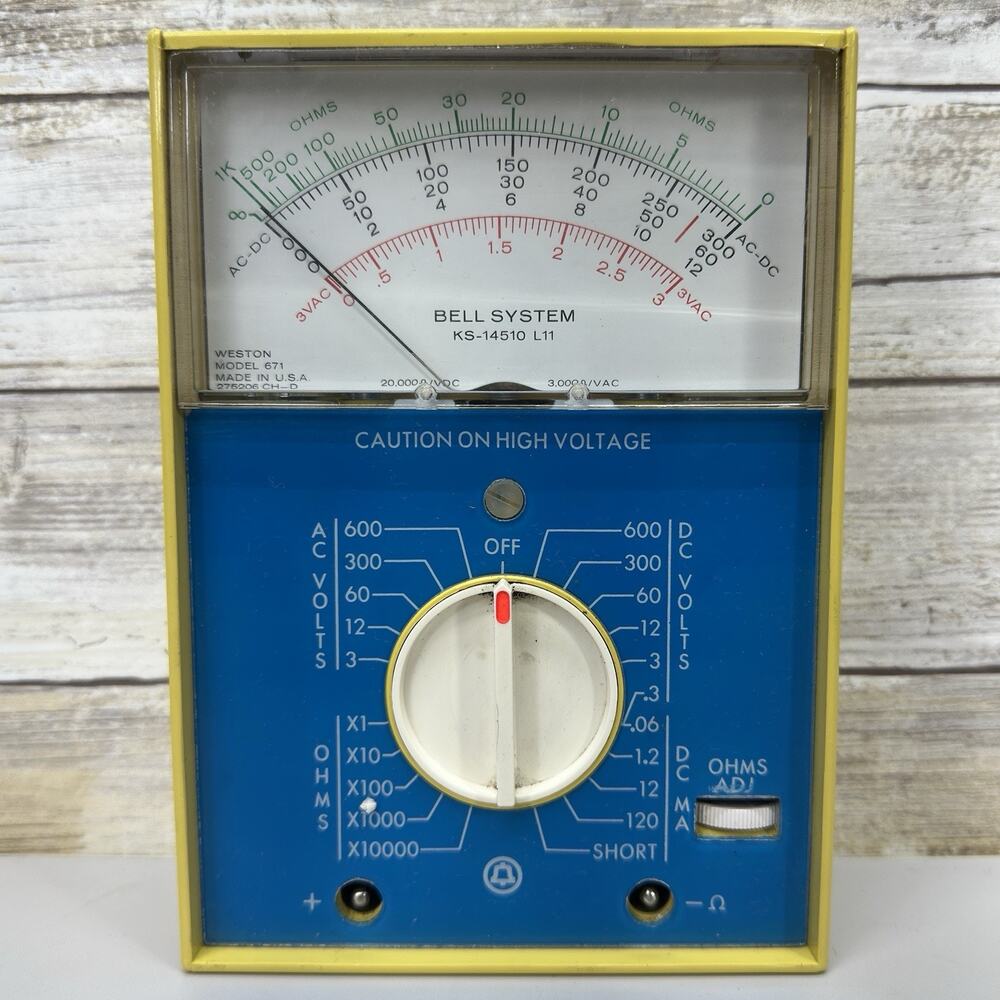 Vintage Bell System KS-14510-L11 Model Multimeter Simpson Electric Company Works